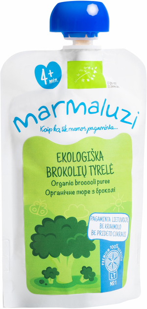 Органічне пюре Marmaluzi з Броколі в паучі 90 г (4779031614475) - зображення 1