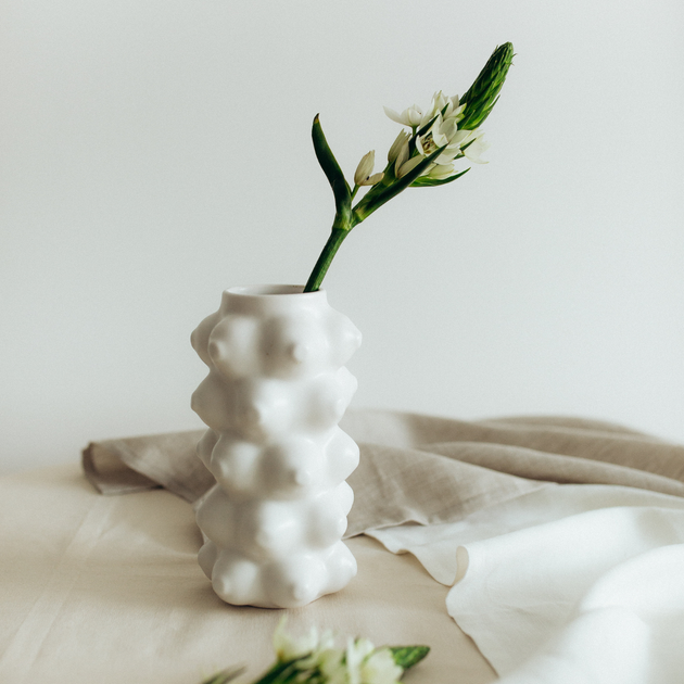 Керамическая ваза от Zguro ceramics, 21 см, белая - Фото 3 Керамическая ваза от Zguro ceramics, 21 см, белая - изображение 3