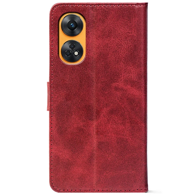 Чохол-книжка Crazy Horse Clasic для Oppo Reno 8T Red Wine (Front) (46527) - Фото 3 Чохол-книжка Crazy Horse Clasic для Oppo Reno 8T Red Wine (Front) (46527) - зображення 3
