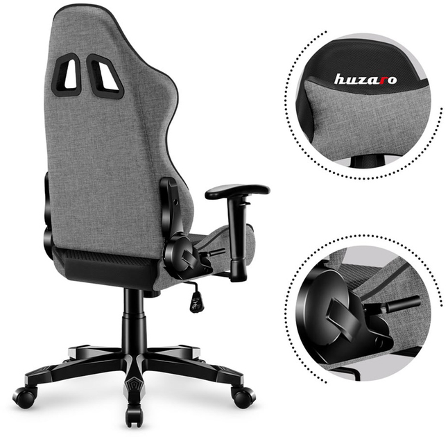Ігрове крісло huzaro HZ-Ranger 6.0 Grey Mesh - зображення 8