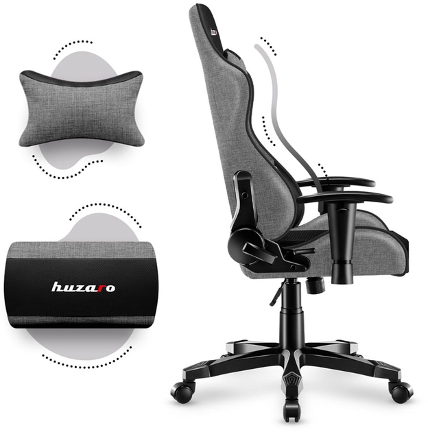 Ігрове крісло huzaro HZ-Ranger 6.0 Grey Mesh - зображення 10