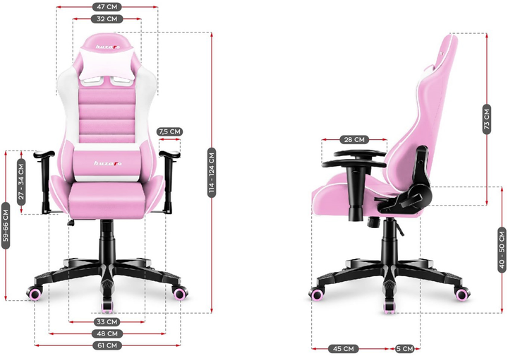 Ігрове крісло huzaro HZ-Ranger 6.0 Pink - зображення 7
