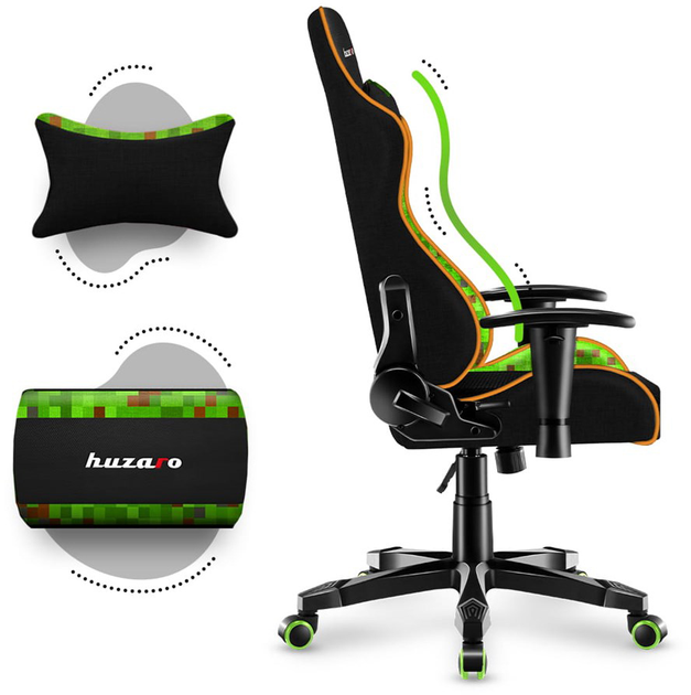 Fotel gamingowy Huzaro HZ-Ranger 6.0 Pixel Mesh - obraz 12