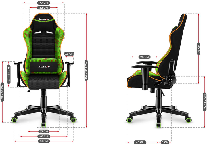 Fotel gamingowy Huzaro HZ-Ranger 6.0 Pixel Mesh - obraz 13