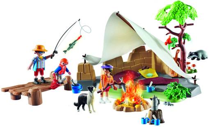 Zestaw figurek Playmobil Family Fun Rodzina na kempingu 70743 (4008789707437) - obraz 2