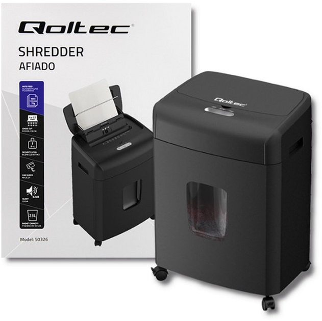Шредер Qoltec AFIADO Micro Cut 23 л (5901878503264) - зображення 3