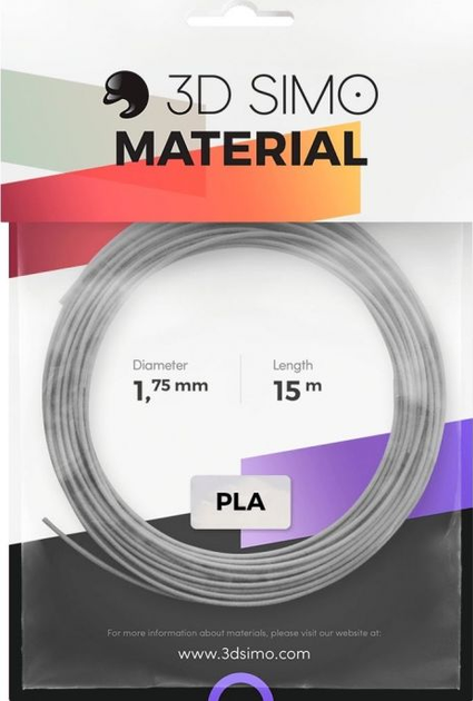 Zestaw PLA plastik 3Dsimo do drukarki 3D 1.75 mm 120 g Black Yellow Grey (G3D3000) - obraz 3