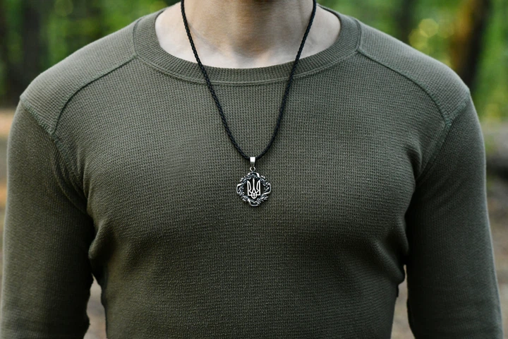 Кулон Тризуб зі шнуром 60 см. Срібло 925°. (АРТ. №132/60) Dadiverin Jewelry - изображение 3