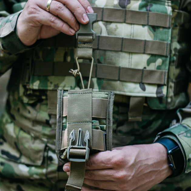 Тактический подсумок для рации, койот, военный подсумок. Мультикам - изображение 2