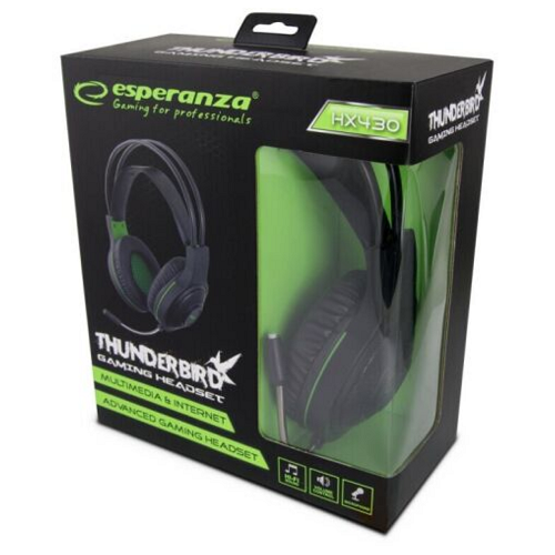 Наушники проводные Esperanza headsets EGH430 2м black-green - Фото 2 Наушники проводные Esperanza headsets EGH430 2м black-green - изображение 2