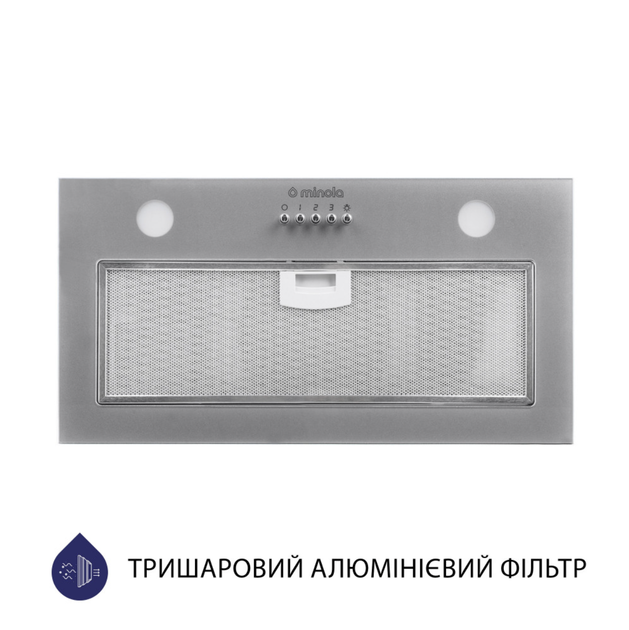 Вытяжка полновстраиваемая Minola HBI 5262 GR GLASS 700 LED - изображение 4