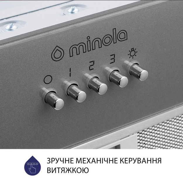 Вытяжка полновстраиваемая Minola HBI 5262 GR GLASS 700 LED - изображение 6