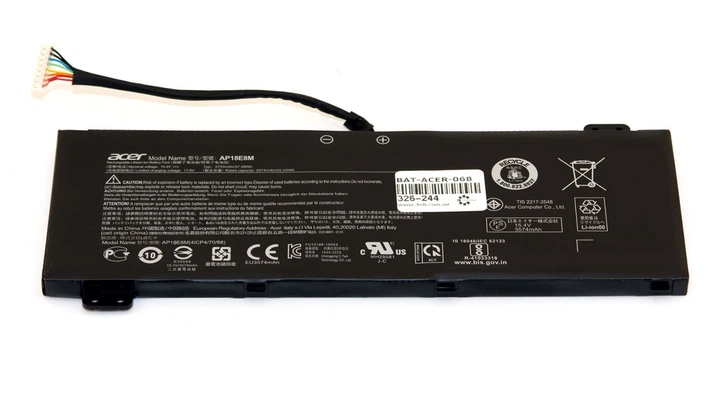Батарея для ноутбука ACER Nitro AN515-54 AN515-55 AN515-56 AN515-57 AN517-51 AN517-52 AN517-53 AN715-51 / 15.4V 3574mAh (57.48Wh) BLACK ORIG (AP18E8M) (BAT-ACER-068) - изображение 2