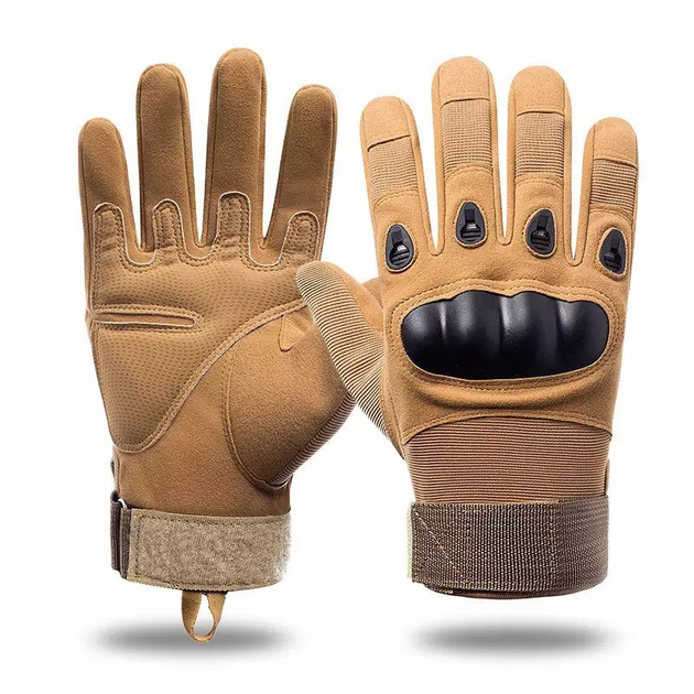 Тактические перчатки полнопалые Песочные, размер ХL, Oakley / Закрытые военные перчатки - изображение 1