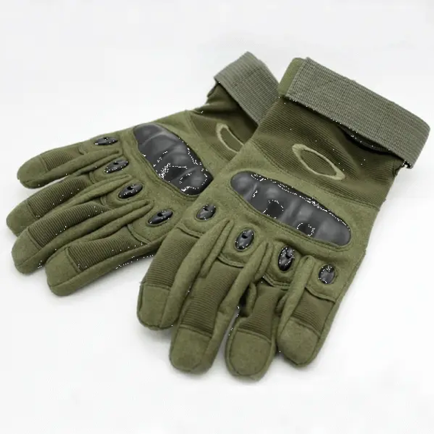 Тактичні рукавички повнопалі Зелені, розмір L, Oakley / Закриті військові рукавиці - зображення 2