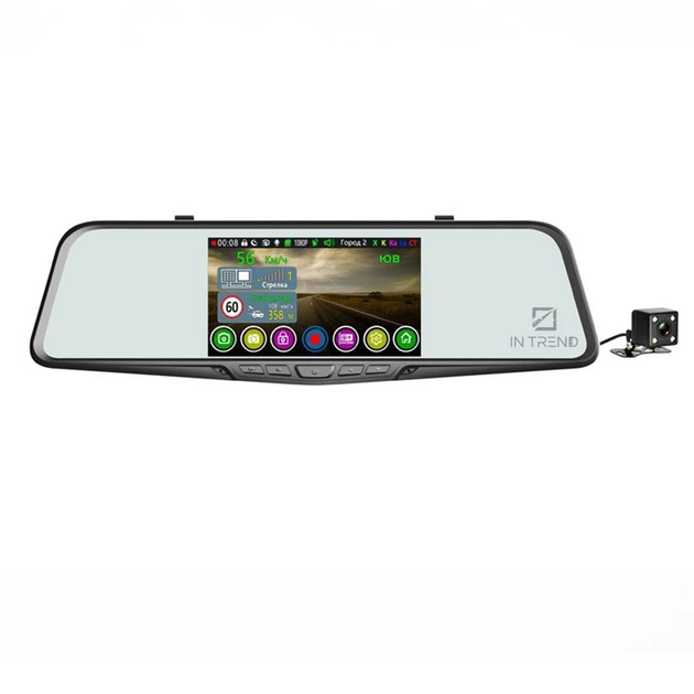 Автомобильный видеорегистратор Eplutus GR 51 Full HD зеркало с двумя камерами датчиком удара G-сенсор - изображение 2