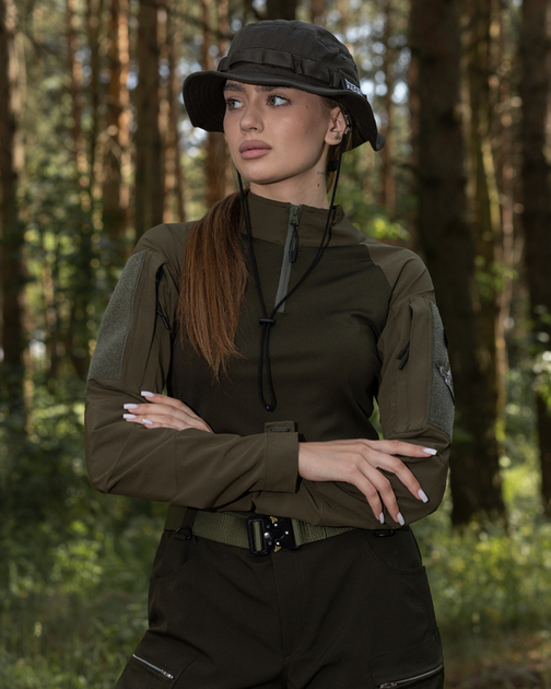 Жіноча сорочка тактична BEZET Combat хакі - XL - зображення 1