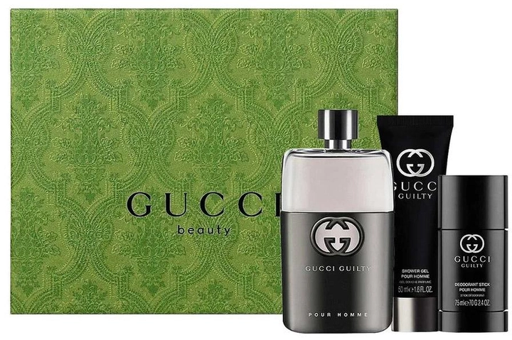 Gucci Guilty Pour Homme Zestaw Woda toaletowa 90 ml + Żel pod prysznic 50 ml + Dezodorant 75 ml (3616303465063) - obraz 1