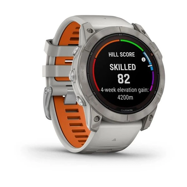 Смарт-часы Garmin Fenix 7X Pro Sapphire Solar Edition Titanium with Fog Gray/Ember Orange Band (010-02778-15) - изображение 3