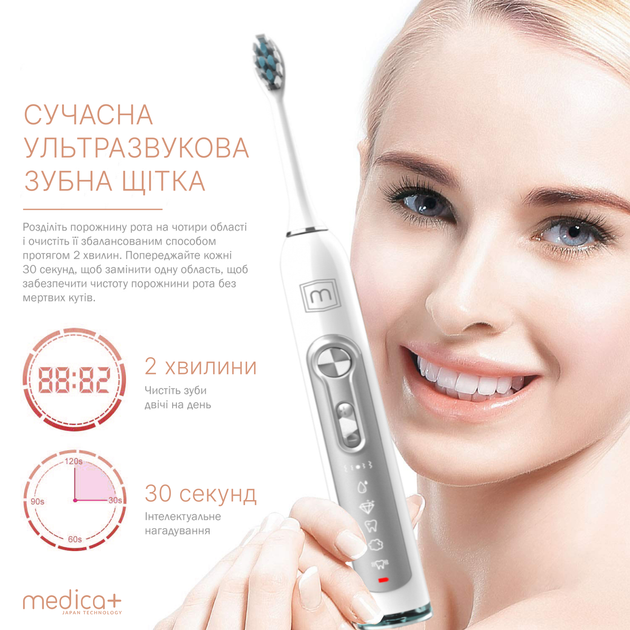 Ультразвуковая зубная щетка Medica+ Probrush 9.0 (Ultasonic) white