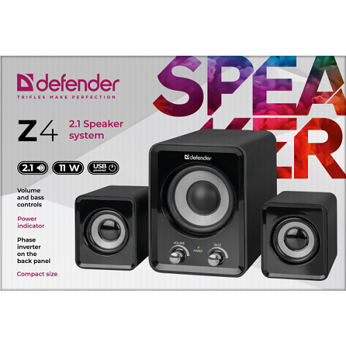 Колонки Defender Z4 2.1 5 Вт USB с сабвуфером Black - изображение 2