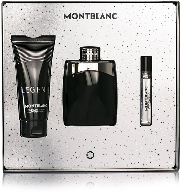 Zestaw Montblanc Legend Woda toaletowa 100 ml + Woda toaletowa 7.5 ml + Żel pod prysznic 100 ml (3386460132213) - obraz 2