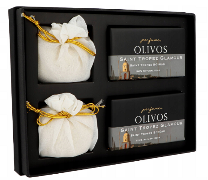 Zestaw Olivos Perfumes Soap Saint Tropez Glamour Soap Bar 2x250 g + Granular Soap 2x100 g (8681917310103) - obraz 2