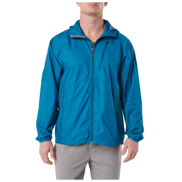 Ветровка 5.11 CASCADIA WINDBREAKER PACKABLE JACKET 48339 Large, Lake (Синій) - изображение 1