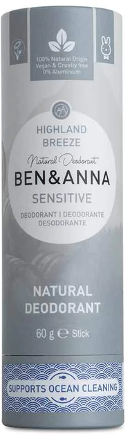 Naturalny dezodorant do ciała Ben & Anna Highland Breeze Sensitive 60 g (4260491220493) - obraz 1