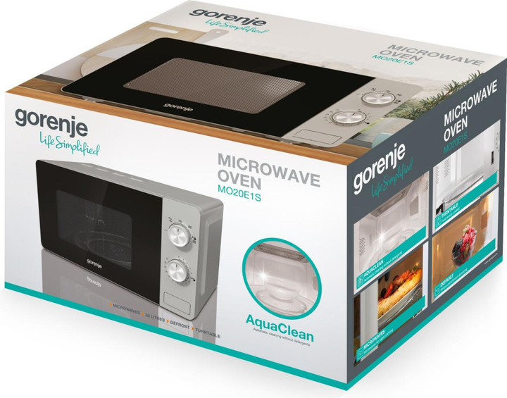 Kuchenka mikrofalowa Gorenje MO20E1S Srebrna - obraz 6