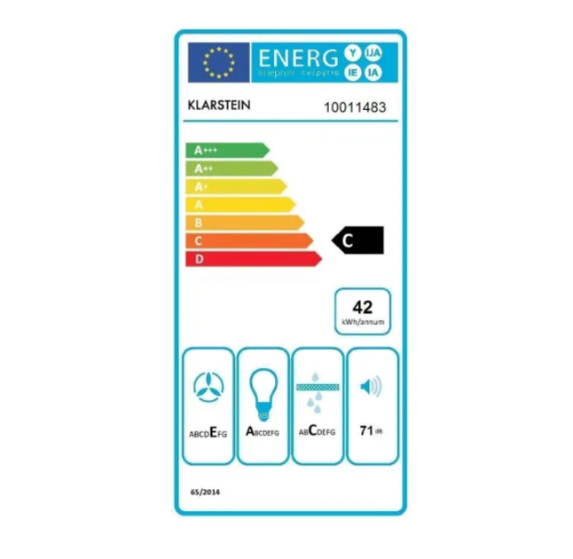 Вытяжка Klarstein UW60SF нержавеющая сталь 60 см 205 м³/ч LED - изображение 8