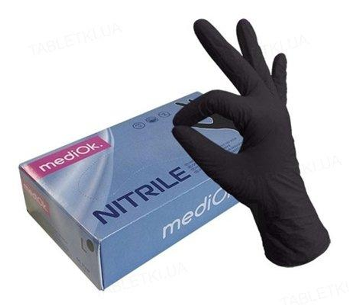 Нитриловые рукавички, розмір S, mediOK - зображення 1