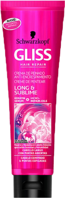 Крем для укладки волосся Schwarzkopf Gliss Long & Sublime Anti Frizz Cream 100 ml (8410436307451) - зображення 1