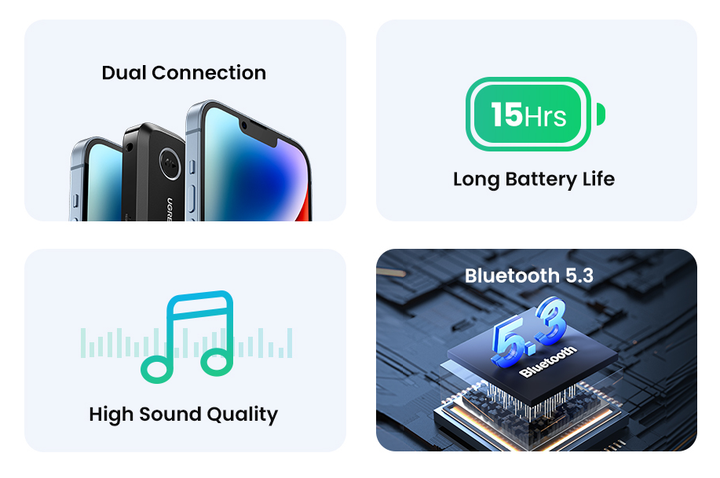 Bluetooth 5.3 приймач Ugreen CM596 з 3.5 mm AUX виходом і мікрофоном для магнітоли, колонок (90748) - зображення 2