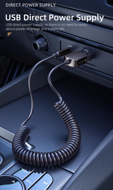 Автомобильный Bluetooth-адаптер Essager EB01 USB Bluetooth 5.0 Ресивер для автомобиля, для подключения Aux - изображение 3