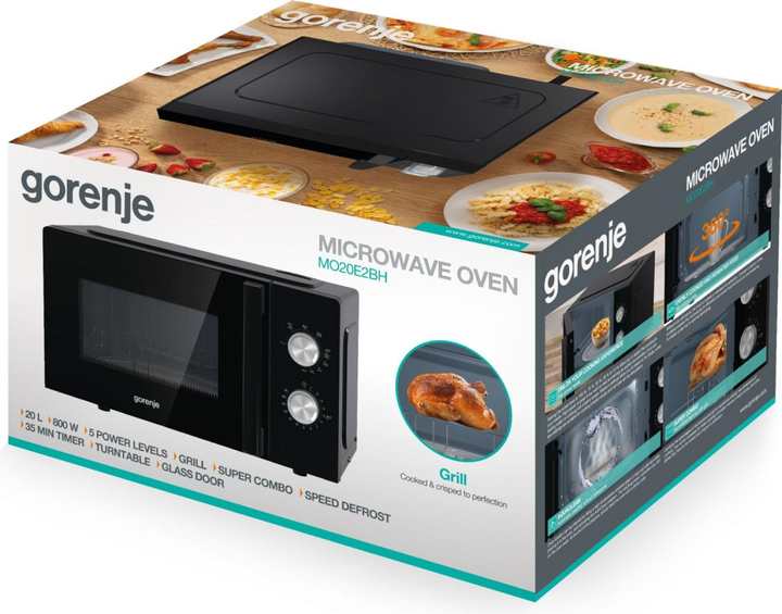 Kuchenka mikrofalowa Gorenje MO20E2BH Czarna - obraz 13