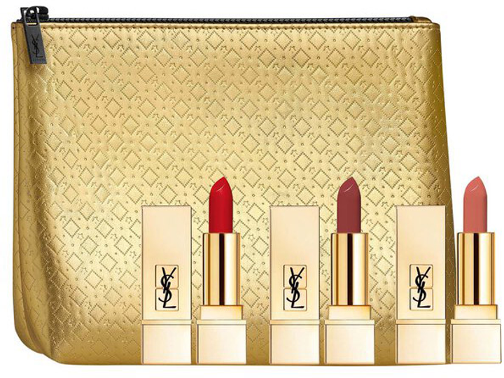 Zestaw szminek Yves Saint Laurent Rouge 1.3 g x 3 sztuki + kosmetyczka (3614273876339) - obraz 2