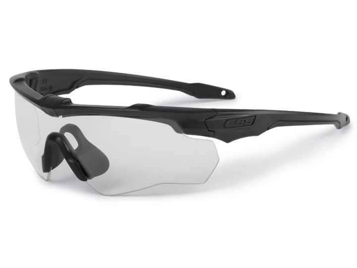 Комплект балістичних, тактичних окулярів ESS Crossblade 2шт з лінзами: Прозора/Smoke Gray. Колір оправ: Чорний. - зображення 2