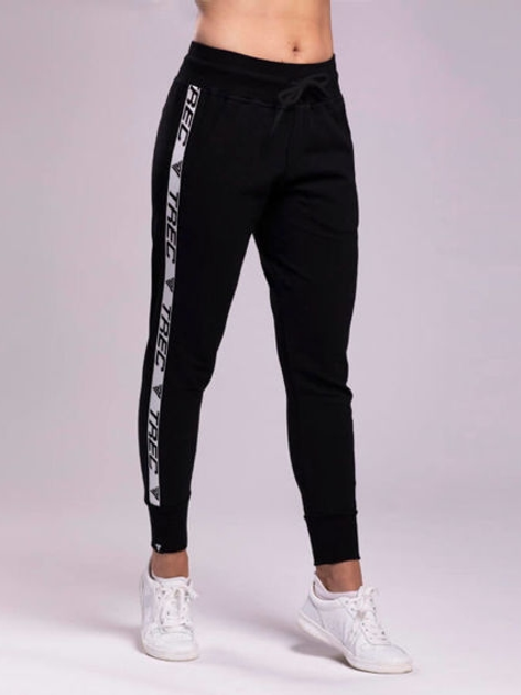 Спортивні штани жіночі TREC WEAR TRECGIRL 003 JOGGER STRIPE XS Чорні (5902114035518) - зображення 1