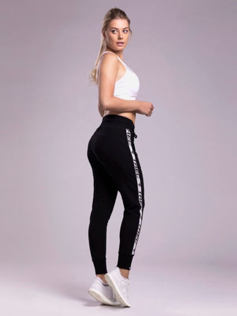 Spodnie dresowe damskie TREC WEAR TRECGIRL 003 JOGGER STRIPE XS Czarne (5902114035518) - obraz 3