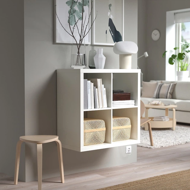 Стеллаж IKEA KALLAX белый 4 ячейки 202.758.14 – купить онлайн на