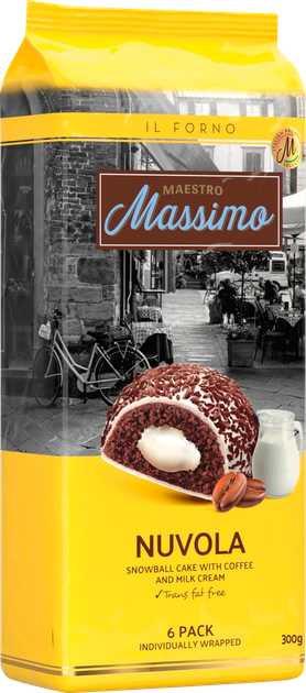 Пирожное Maestro Massimo Nuvola Coffee с кофейным кремом 300 г (8050705432219) - Фото 1 Пирожное Maestro Massimo Nuvola Coffee с кофейным кремом 300 г (8050705432219) - изображение 1