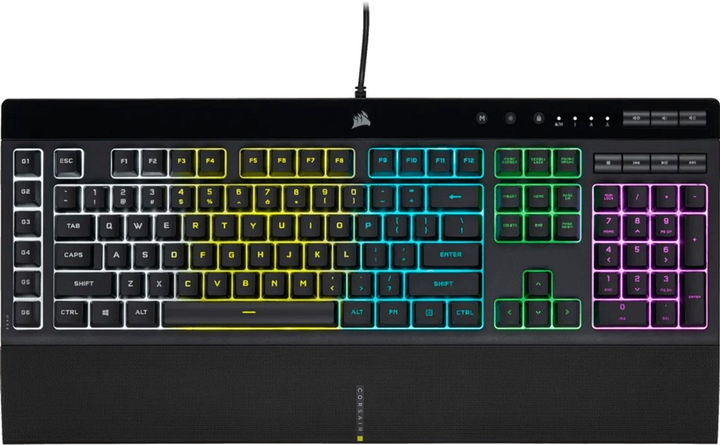 Клавіатура дротова Corsair K55 Pro RGB USB Black (CH-9226765-NA) - зображення 1