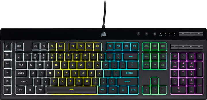 Клавіатура дротова Corsair K55 Pro RGB USB Black (CH-9226765-NA) - зображення 8