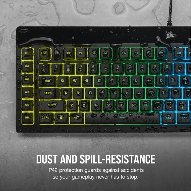 Клавіатура дротова Corsair K55 Pro RGB USB Black (CH-9226765-NA) - зображення 15