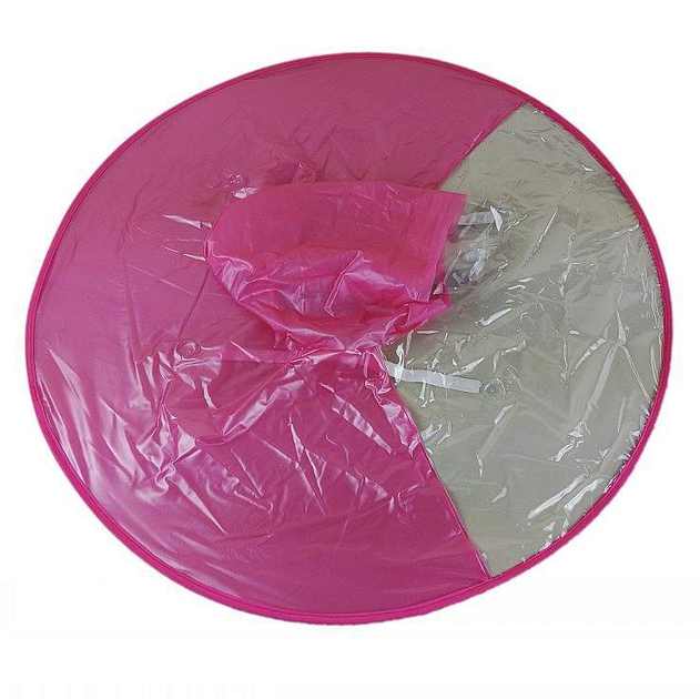 Дождевик Rain Hood "Зонт с капюшоном" S: 90-120 см, розовый - изображение 3