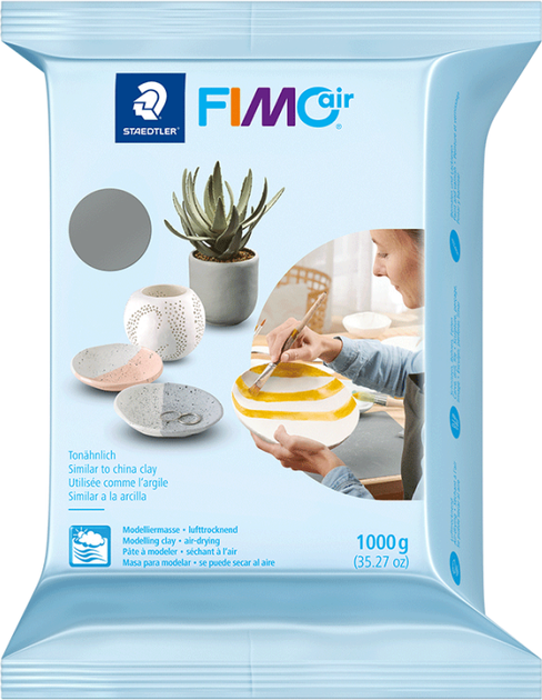 Пластика самозастывающая Fimo Air Серая 1 кг (4007817089118) - Фото 1 Пластика самозастывающая Fimo Air Серая 1 кг (4007817089118) - изображение 1
