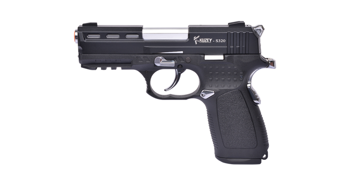 Сигнально-стартовий пістолет KUZEY S-320-3, 18+1/9 мм (Black/Black Grips) add 1 magazine. - зображення 1