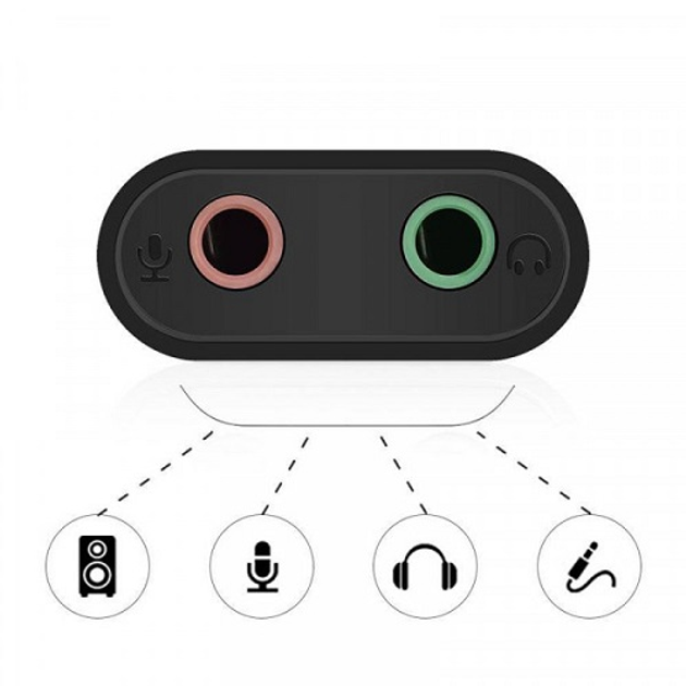 Звуковая карта Ugreen US205 30143 USB AUX Jack TRRS Mic/EarALC4042 15cm Белая - изображение 4
