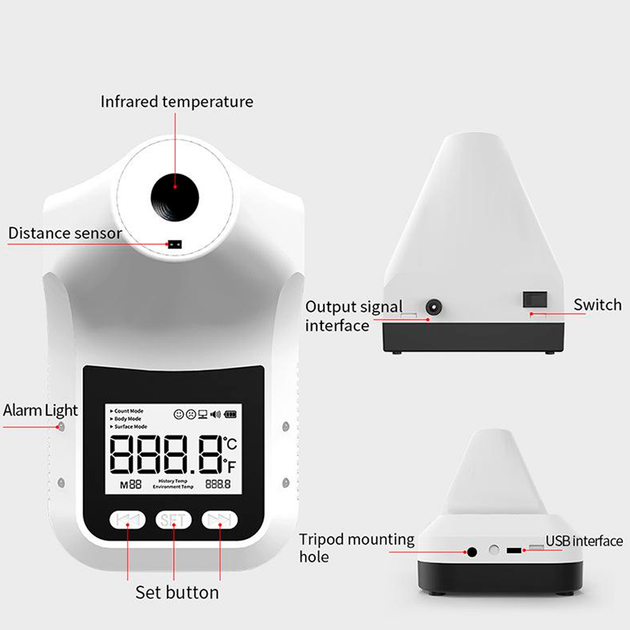 Автоматический настенный инфракрасный термометр Mediclin K3 pro - изображение 2